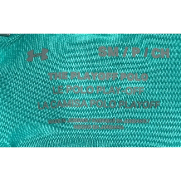 Under Armour Shirt Mens Small Blue Colorblock UPF 30 Anti Odor Playoff Polo NWT - Picture 6 of 11